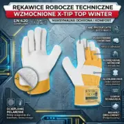 Ocieplane rękawice ochronne X-TIP TOP WINTER