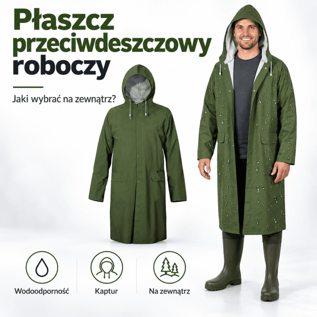 Płaszcz przeciwdeszczowy roboczy. Jaki wybrać na zewnątrz?
